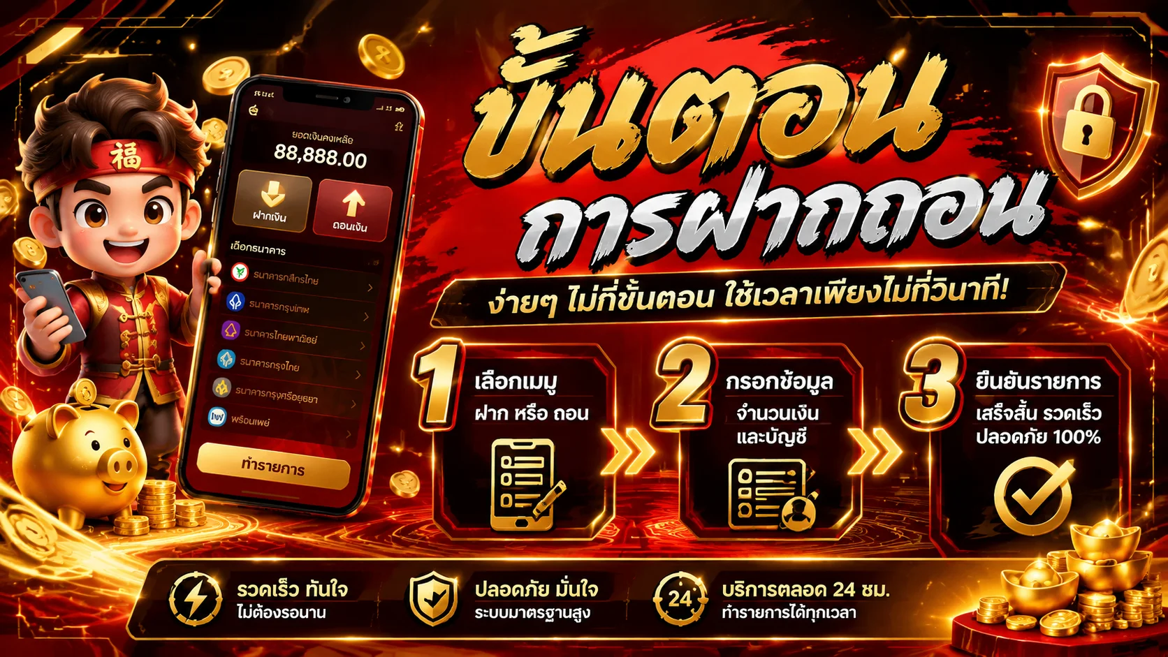ระบบฝากถอนออโต้ไม่มีขั้นต่ำ เพิ่มทรัพย์789